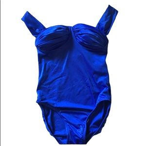 Island Native Royal blue 1 piece swimsuit size:8